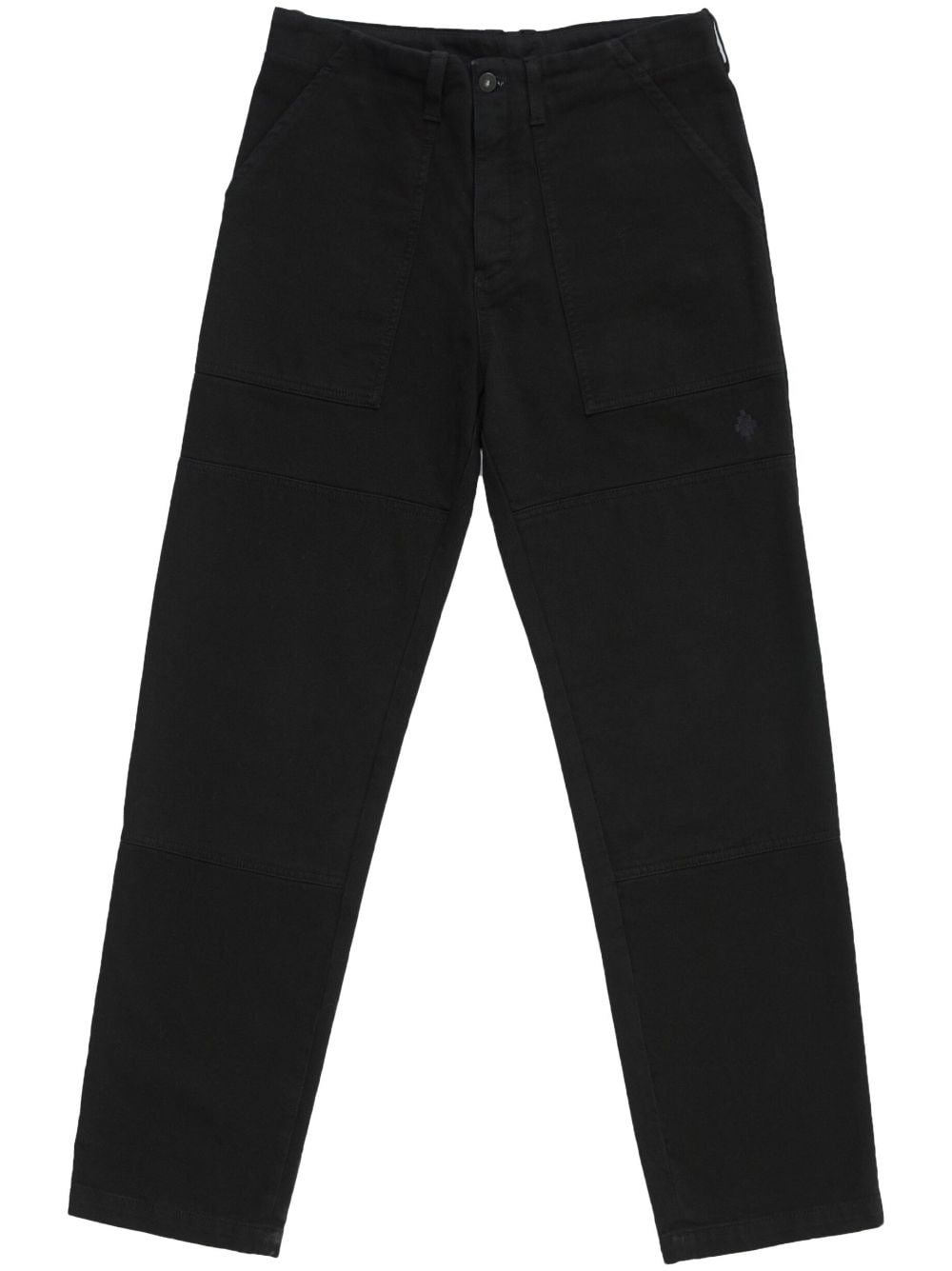 patchwork straight-legged trousers - 1