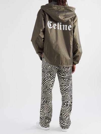 CELINE Logo-Print Nylon Hooded Jacket outlook