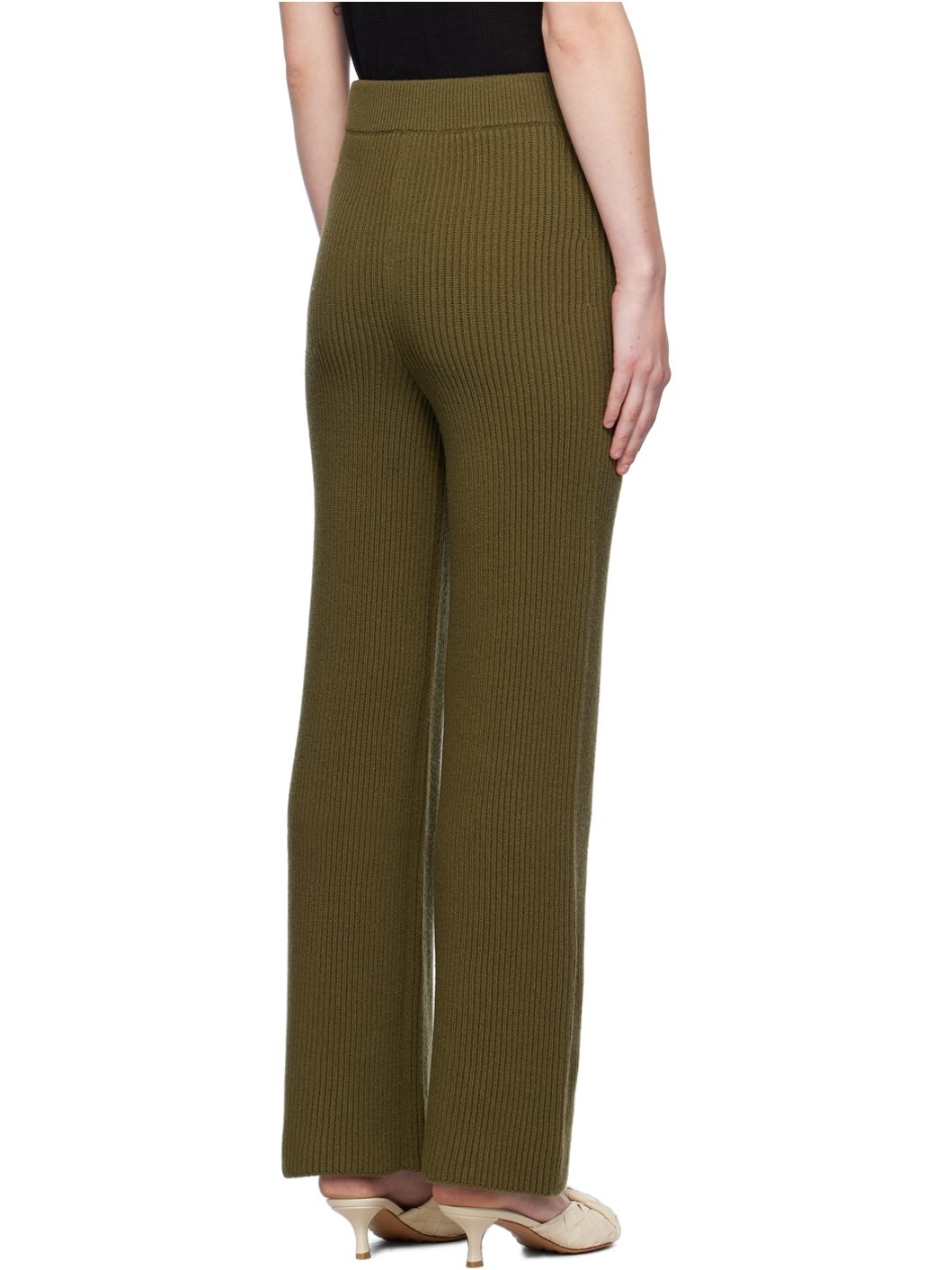 Khaki Wool Trousers - 3