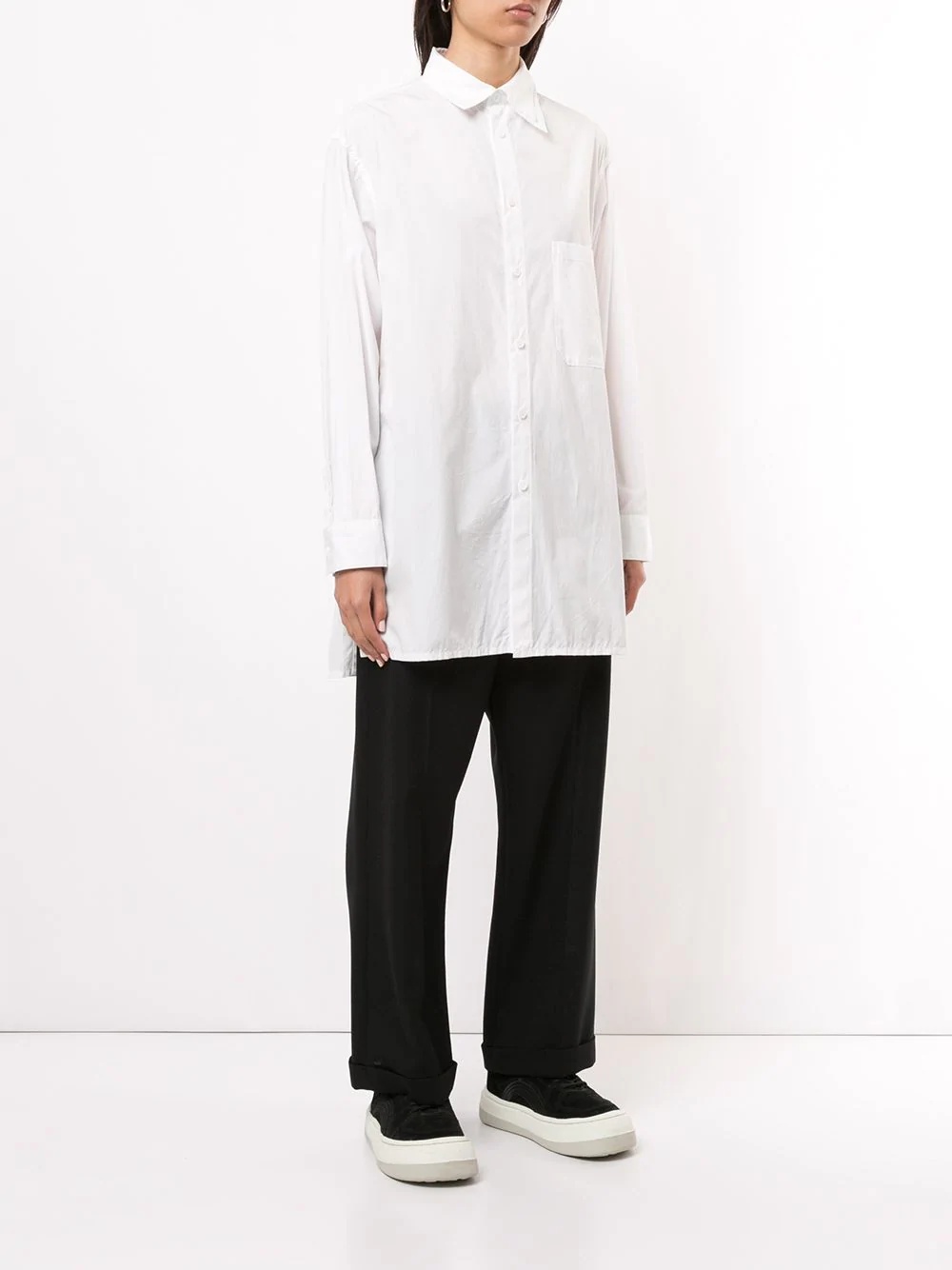 double-collar cotton shirt - 3