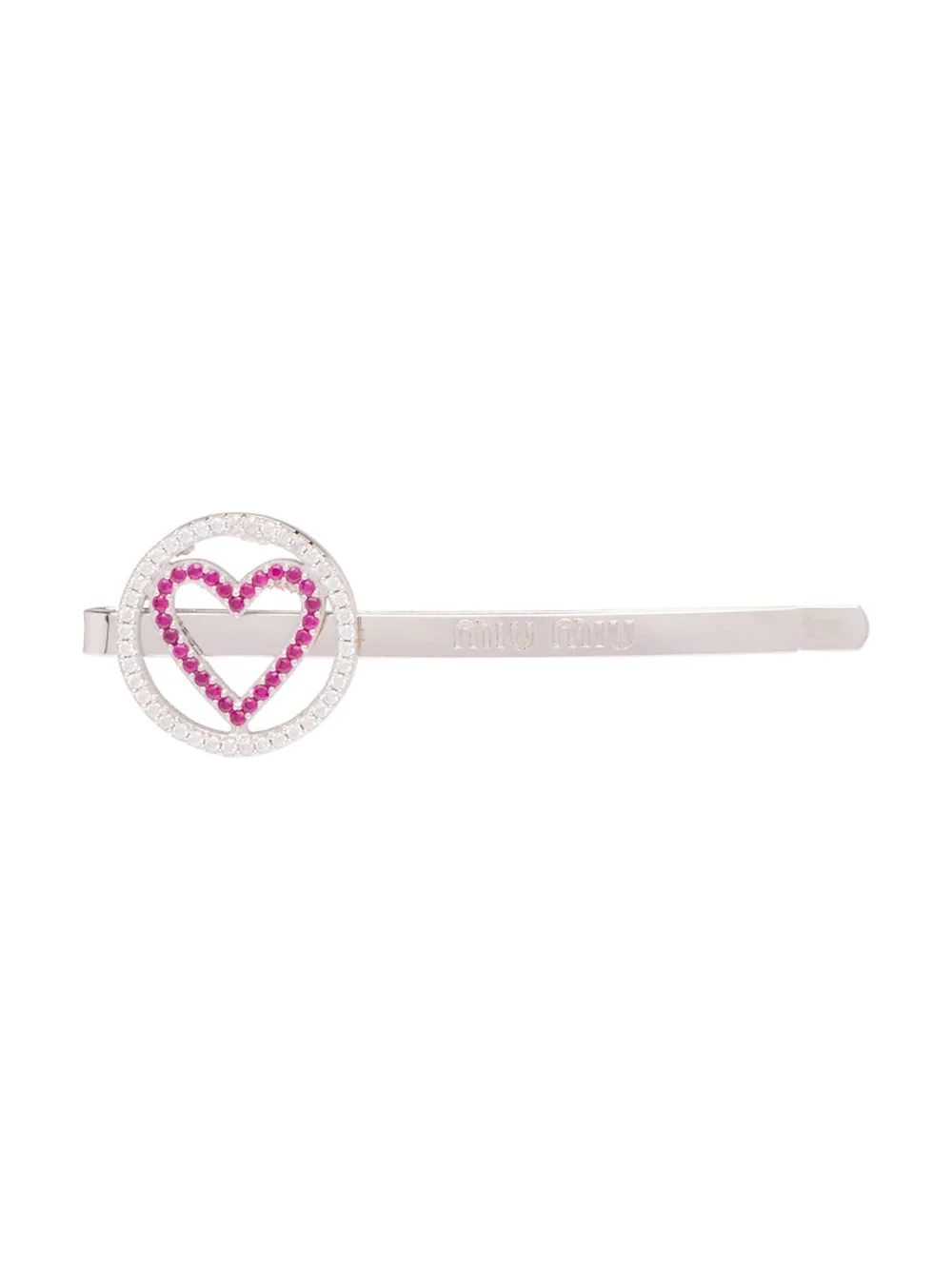 strass heart hair clip - 1