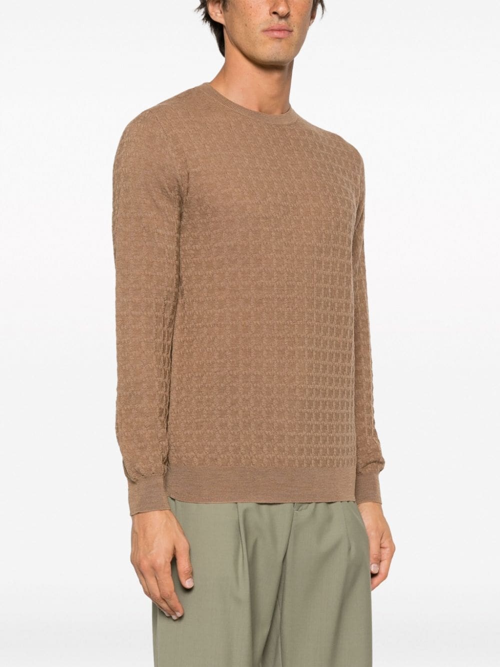 knitted wool jumper - 3