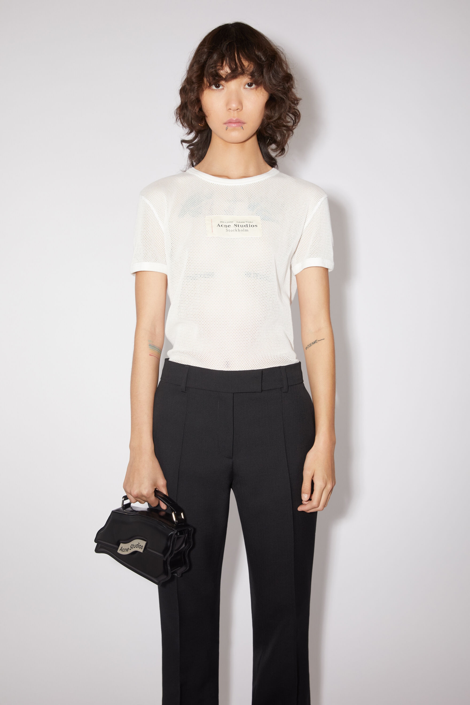 Logo mesh t-shirt - White - 2