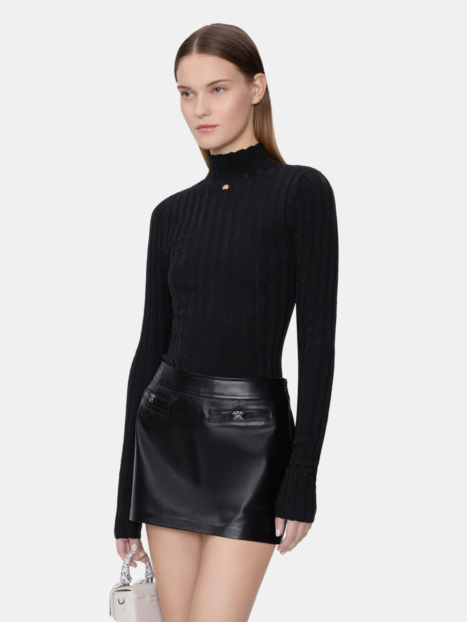 WOMEN'S LUREX TURTLE NECK - 3