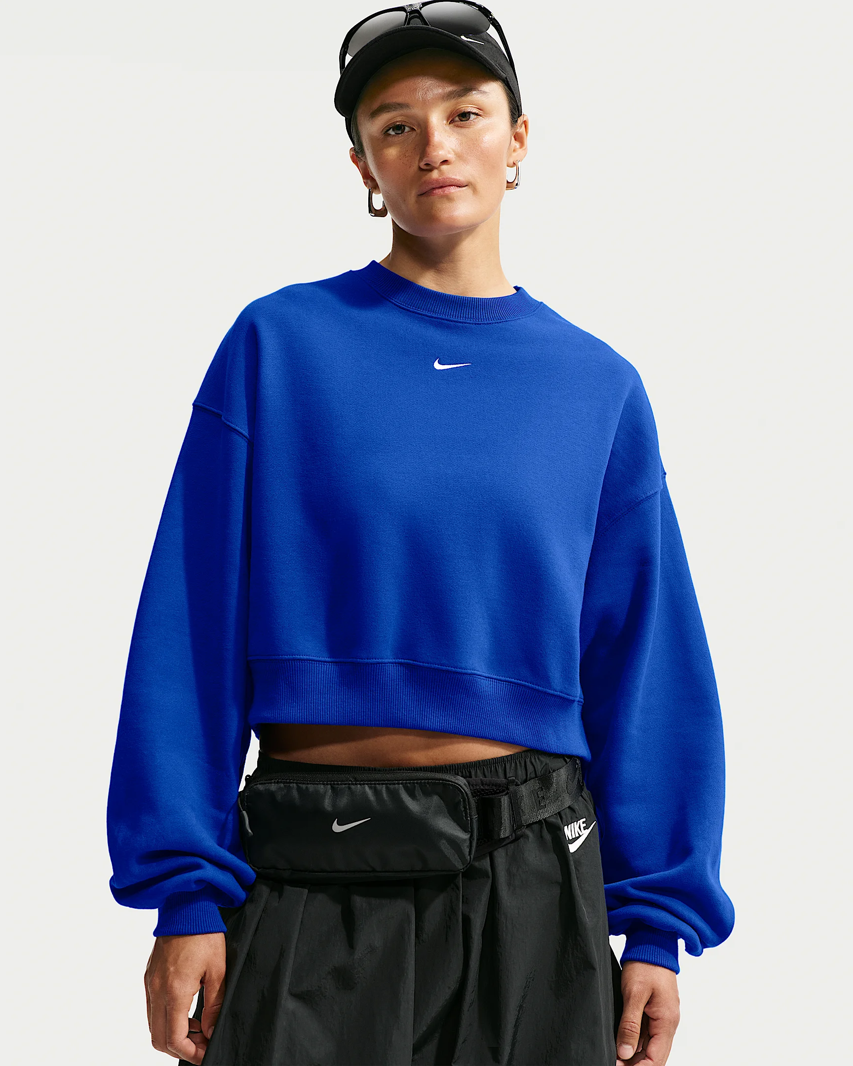 Nike Studio Fleece Medium Weight Women's Oversized Cropped Crew - 1