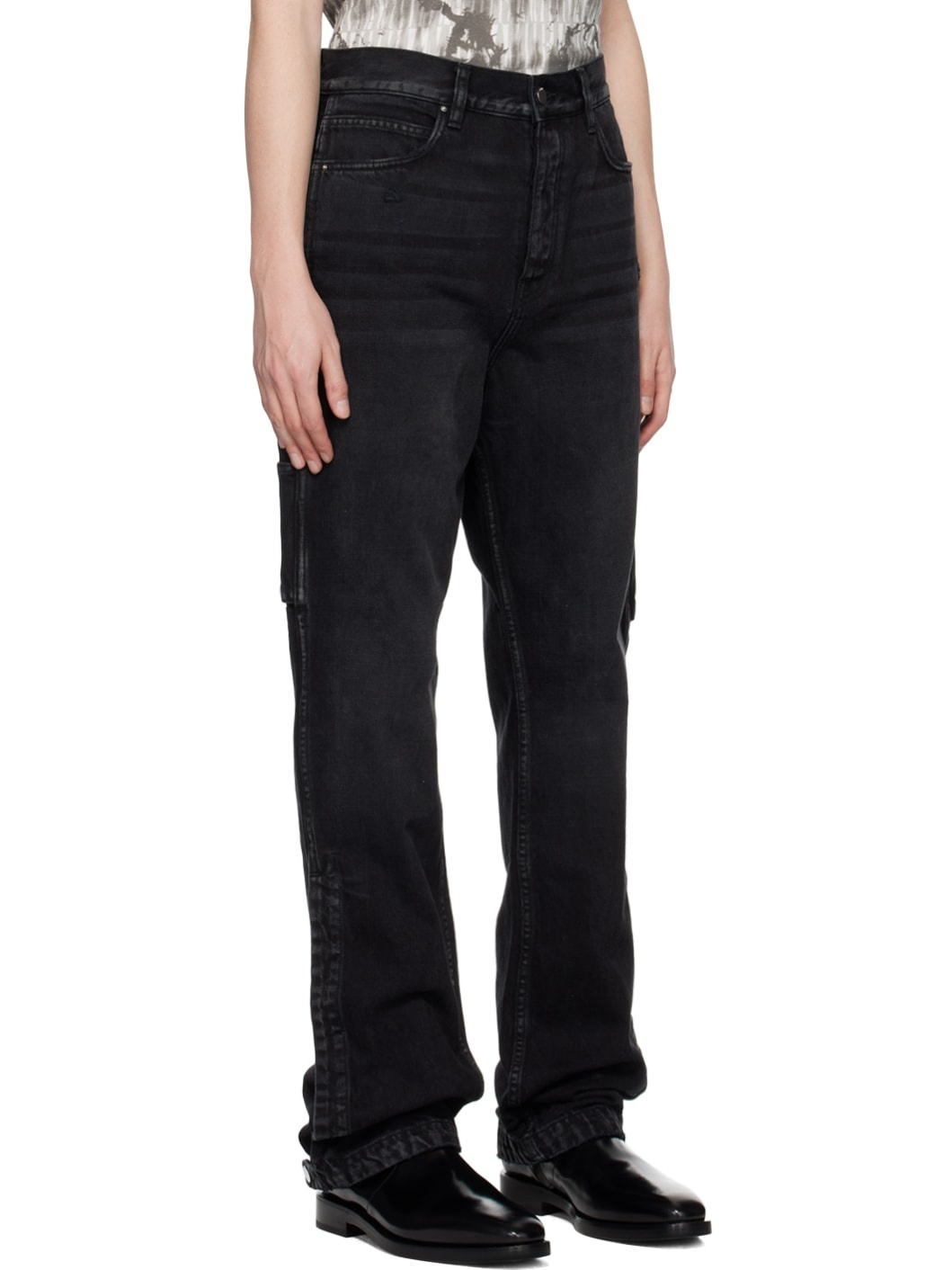Black Stack Workman Jeans - 2