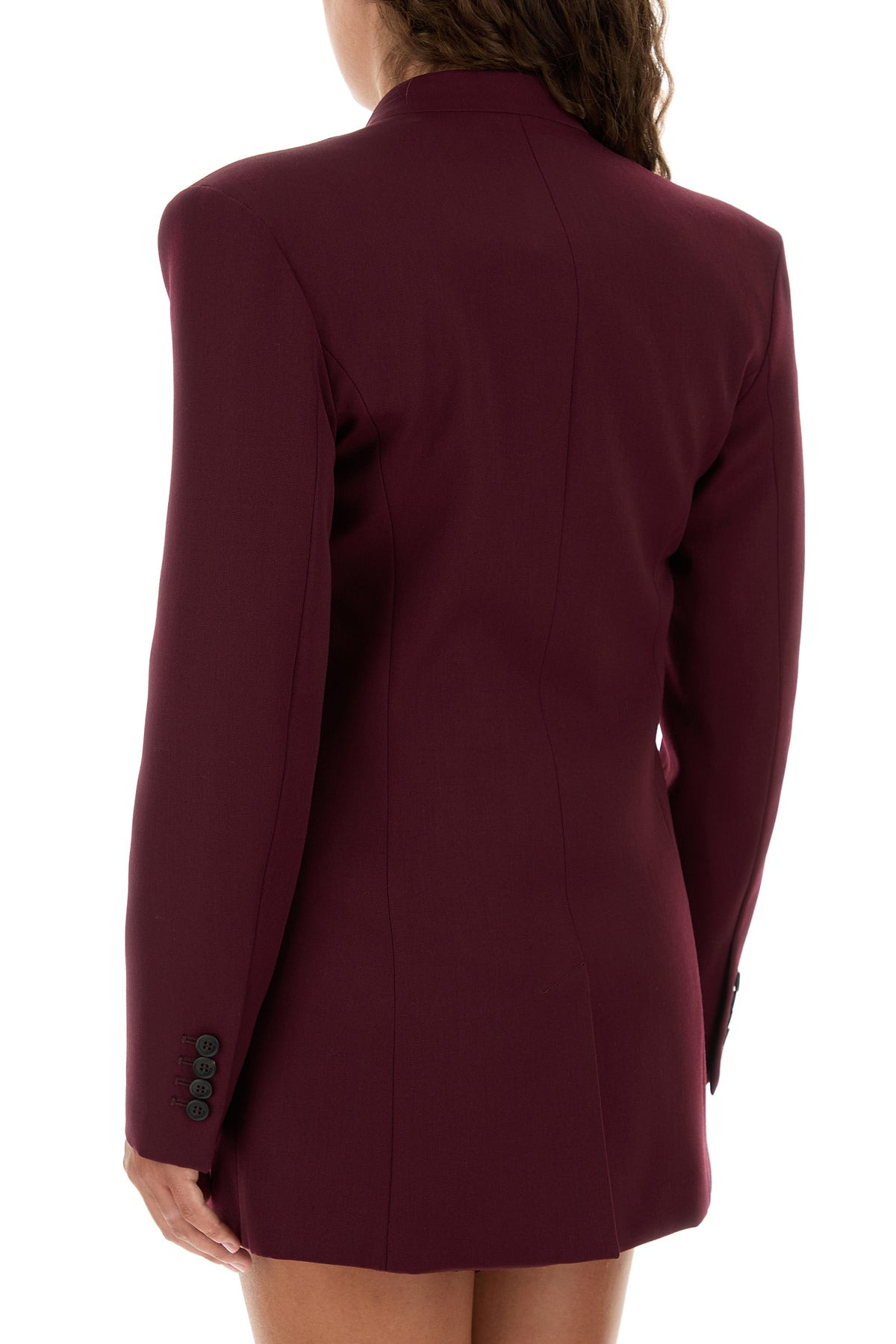 Plum gabardine blazer - 4