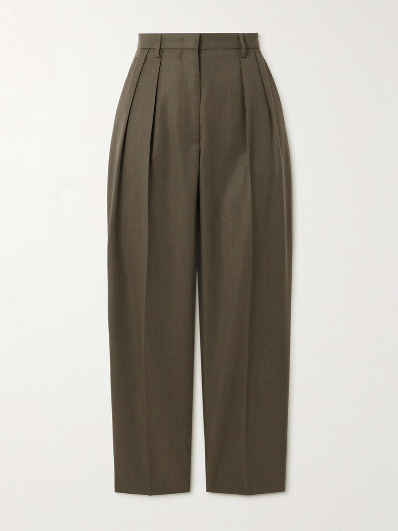Emmett pleated wool tapered pants 1