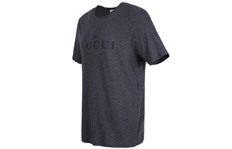 Gucci Logo Cotton T-Shirt 'Grey' 441685-X3A80-1200 - 3