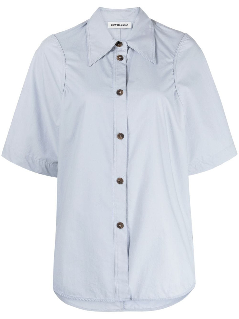 pointed-collar 코튼 셔츠 1