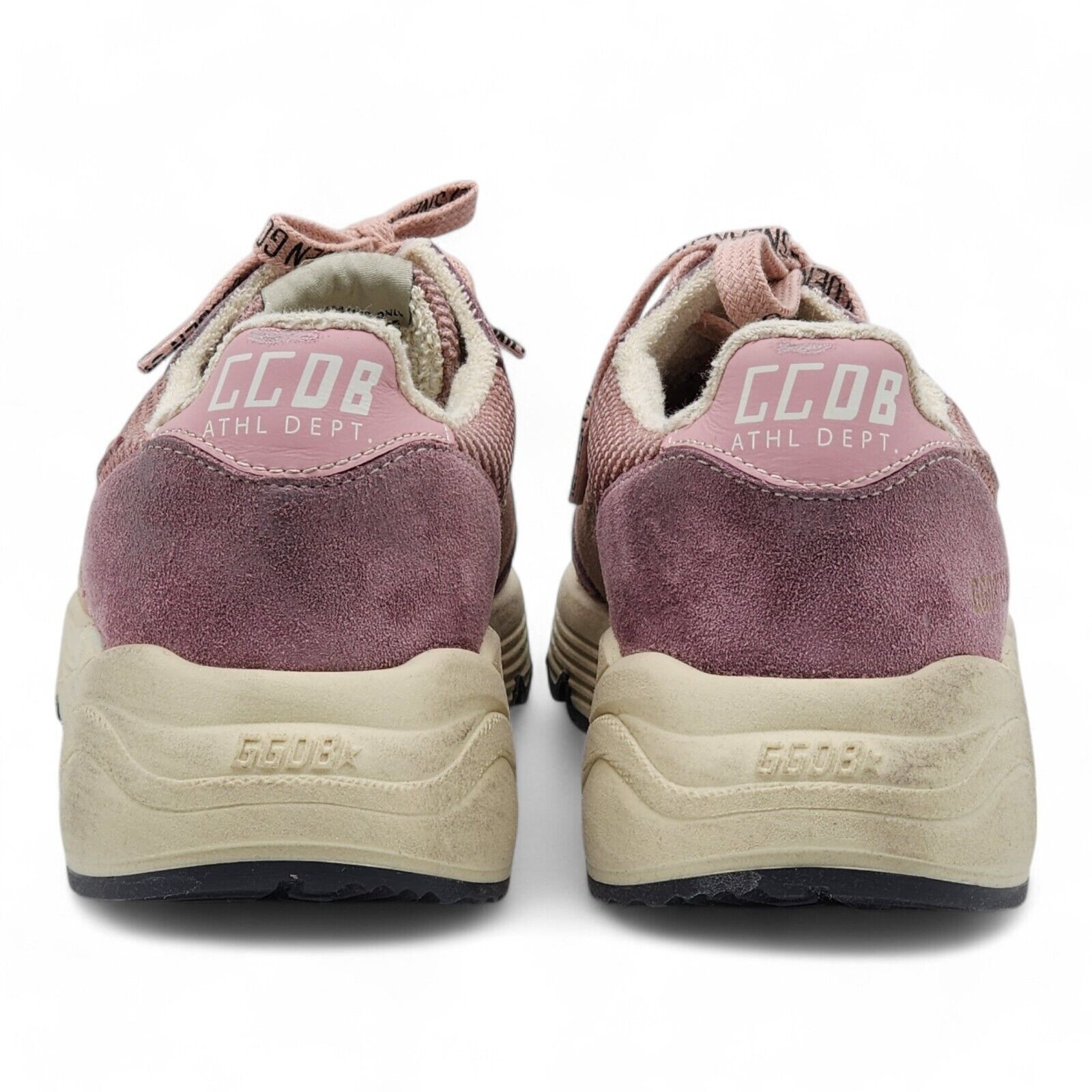 Golden Goose Running Sole Lace-Up Sneakers in Pink 39 - 4