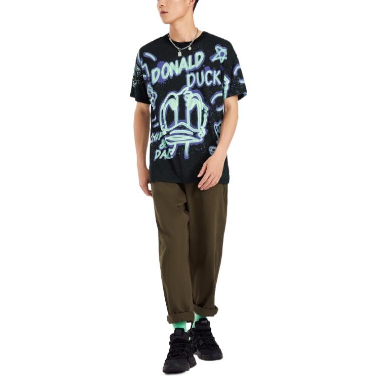Li-Ning x Disney Donald Duck Graphic T-shirt 'Black' AHSS273-3 - 3