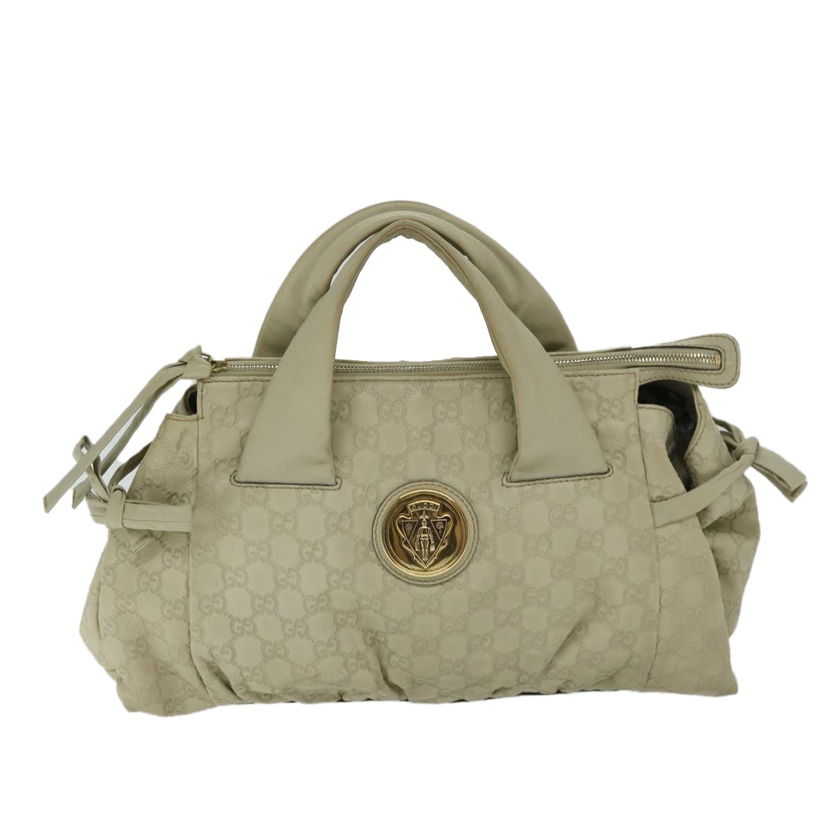 GUCCI Guccissima GG Canvas Hand Bag Beige - 13