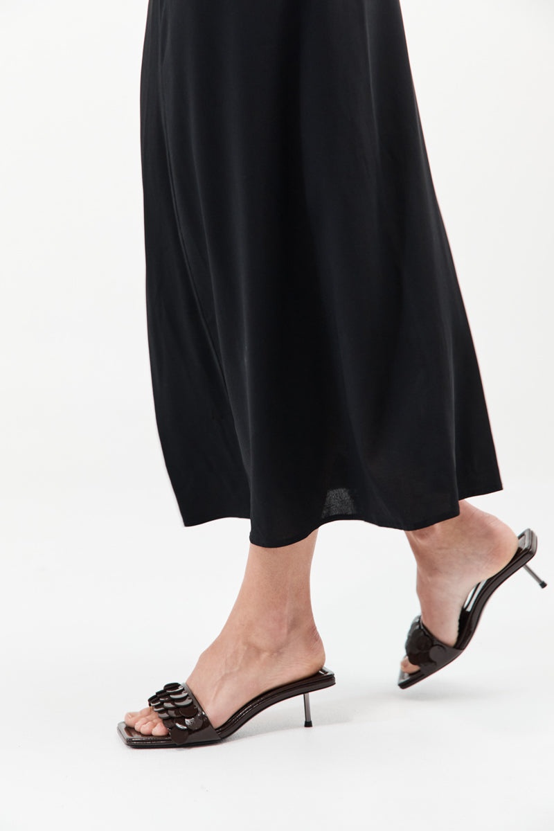 Paillette Kitten Heel - Patent Fudge - 5