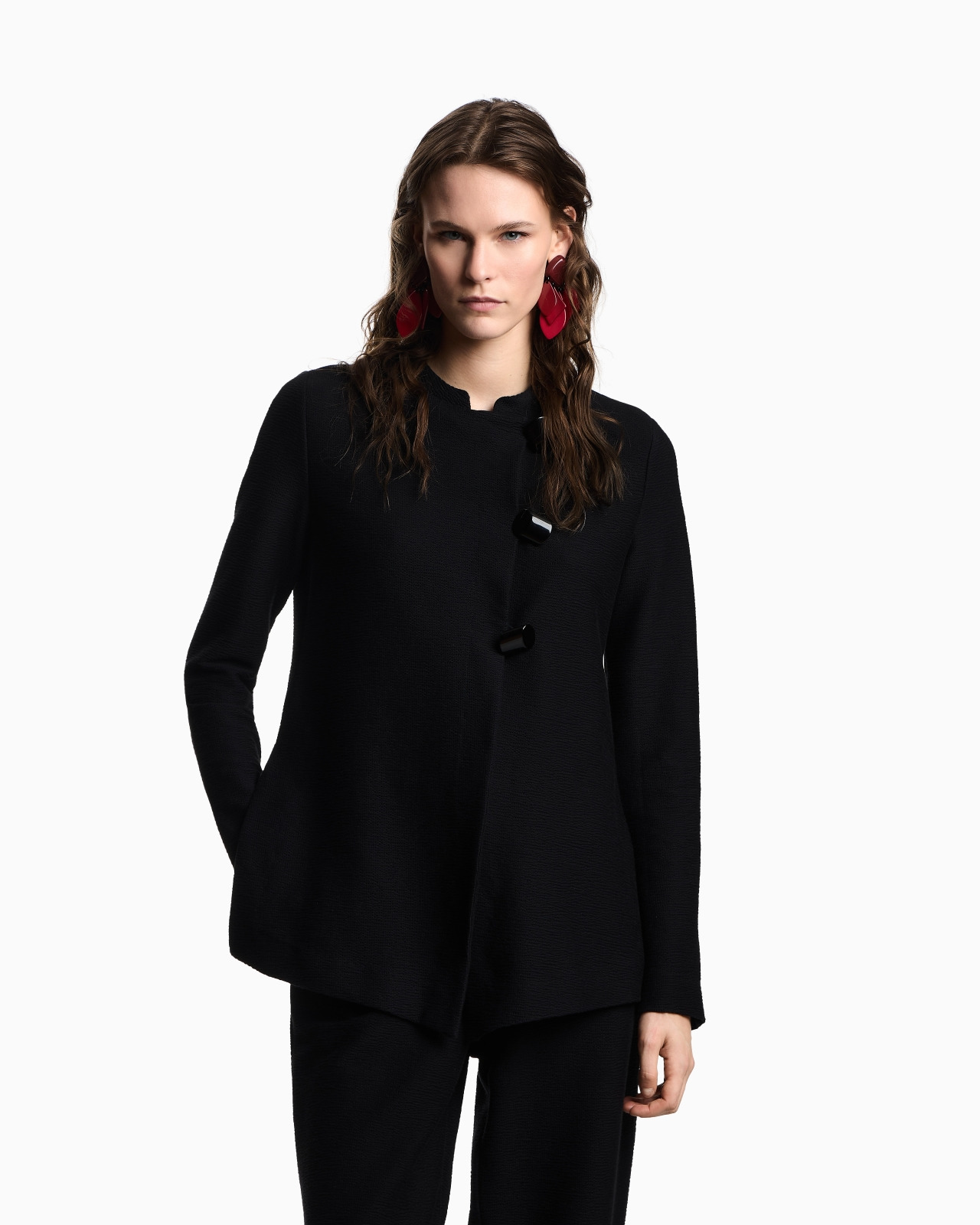 EMBOSSED, TEXTURED JERSEY JACKET - 4
