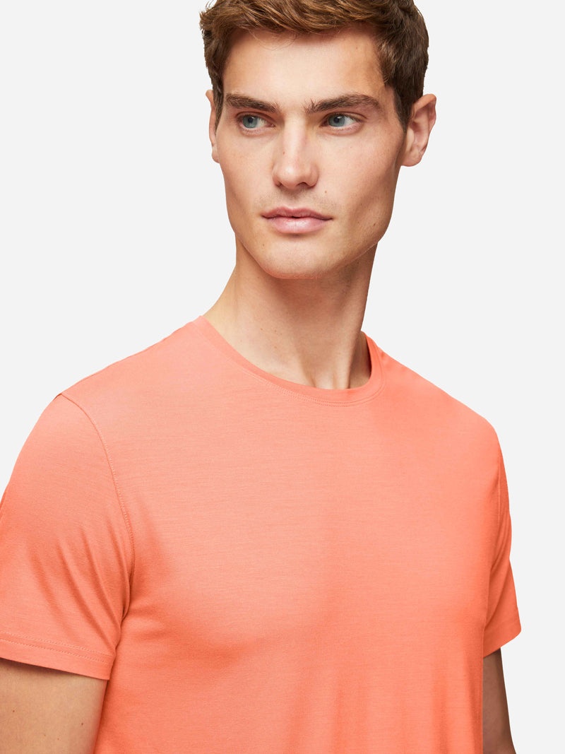 Men's T-Shirt Basel Micro Modal Stretch Orange - 3