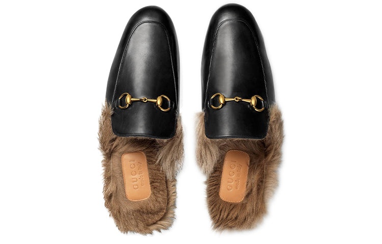 Gucci Princetown Series Wool Slipper Black 397647-DKHH0-1063 - 4