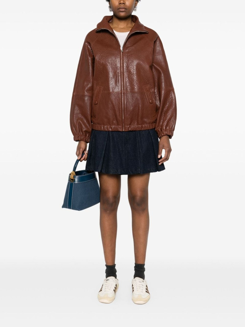 Sandro zip-up leather jacket outlook