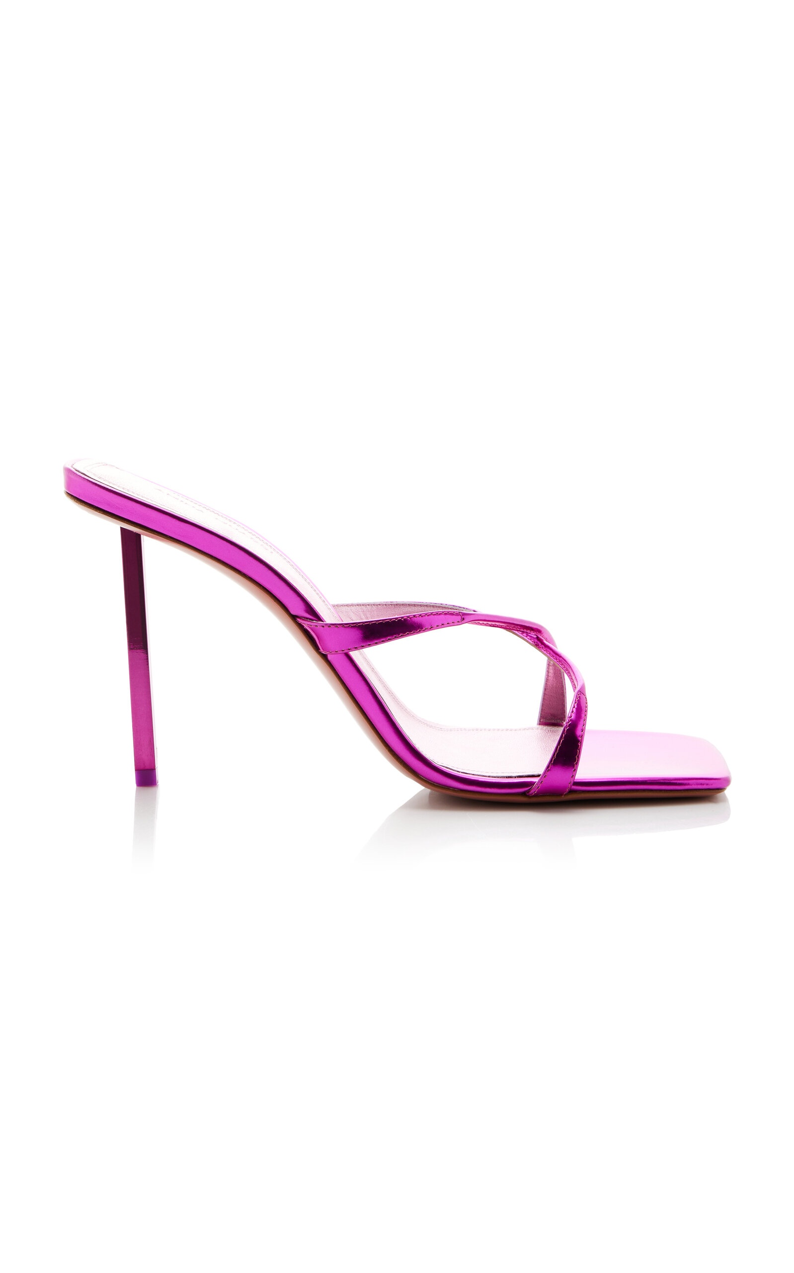 Adriana Metallic-Leather Sandals pink - 1