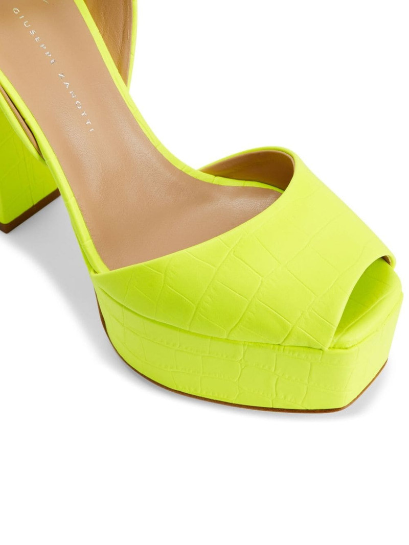 Betty 120mm crocodile-print sandals 4