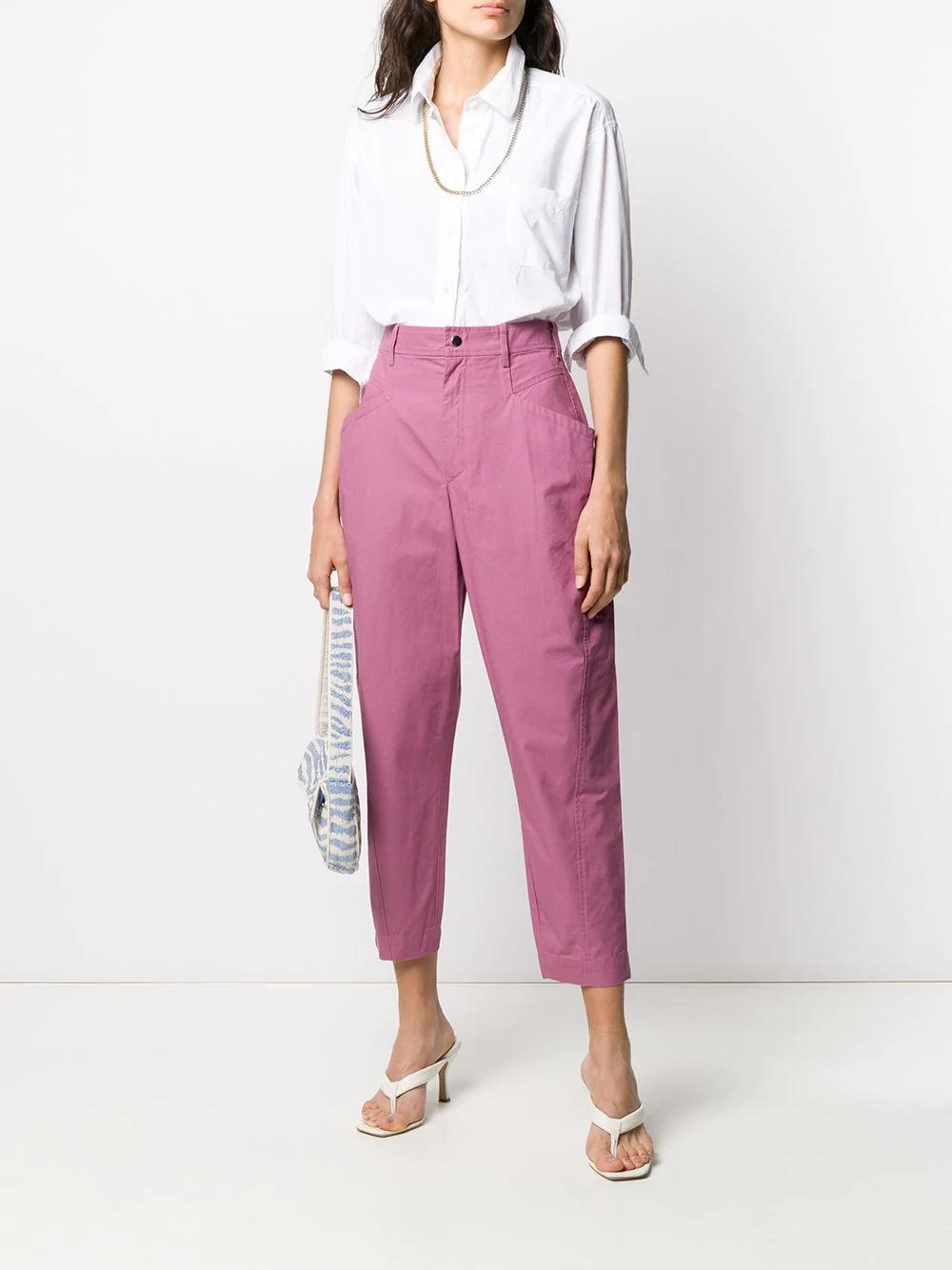 cropped tapered trousers - 2