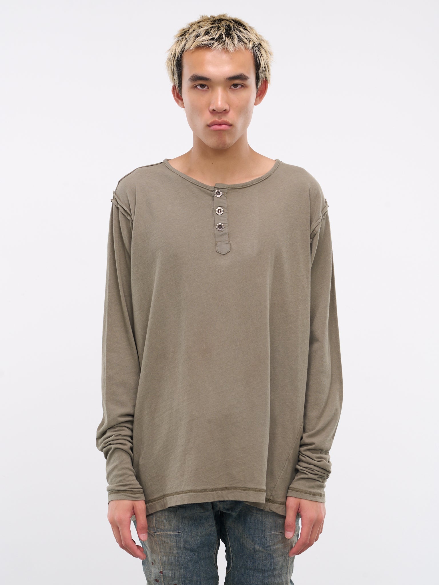 Long Sleeve Henley - 1