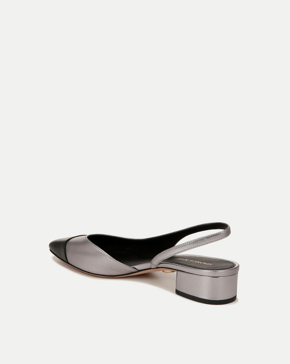 CECILE LEATHER CAP-TOE SLINGBACK - 4