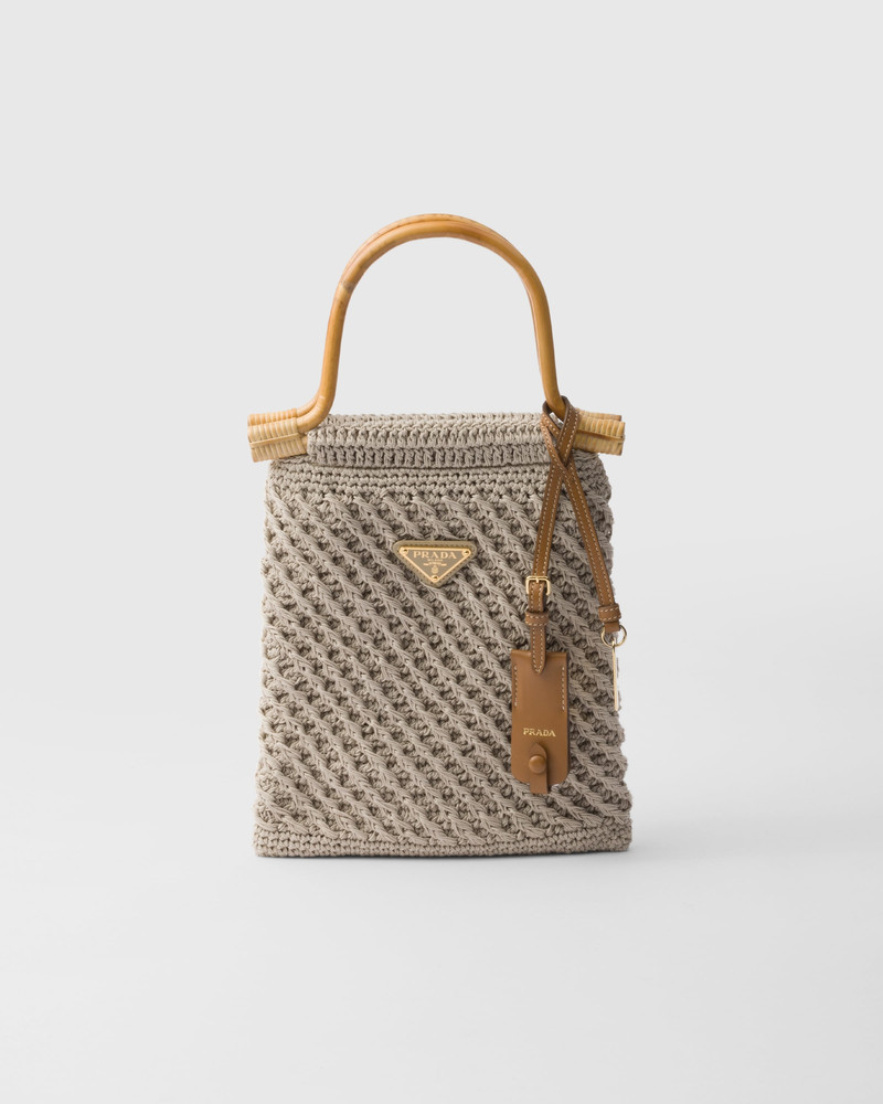 Cotton crochet mini-handbag - 1