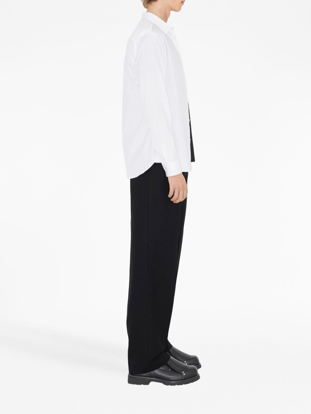long-sleeved button-up cotton shirt - 3