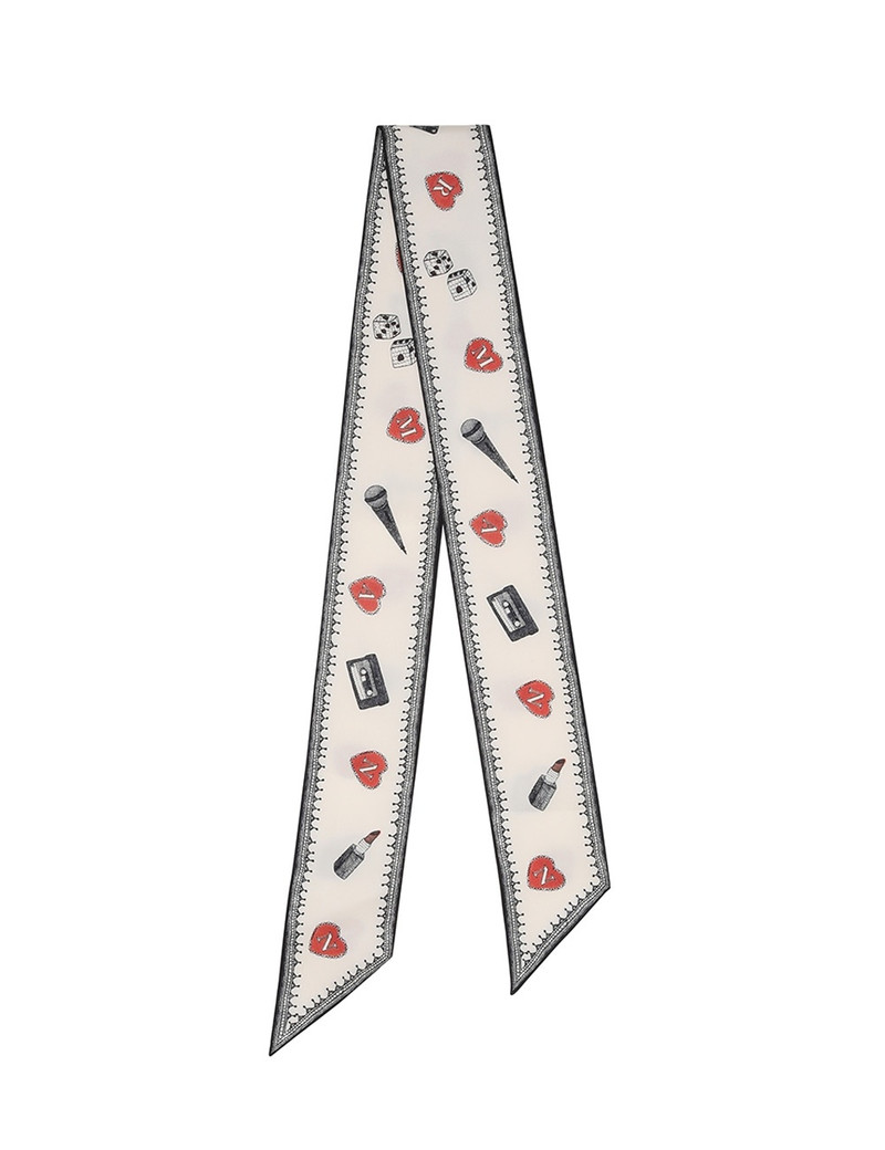 PRINTED SILK RIBBON SCARF 3
