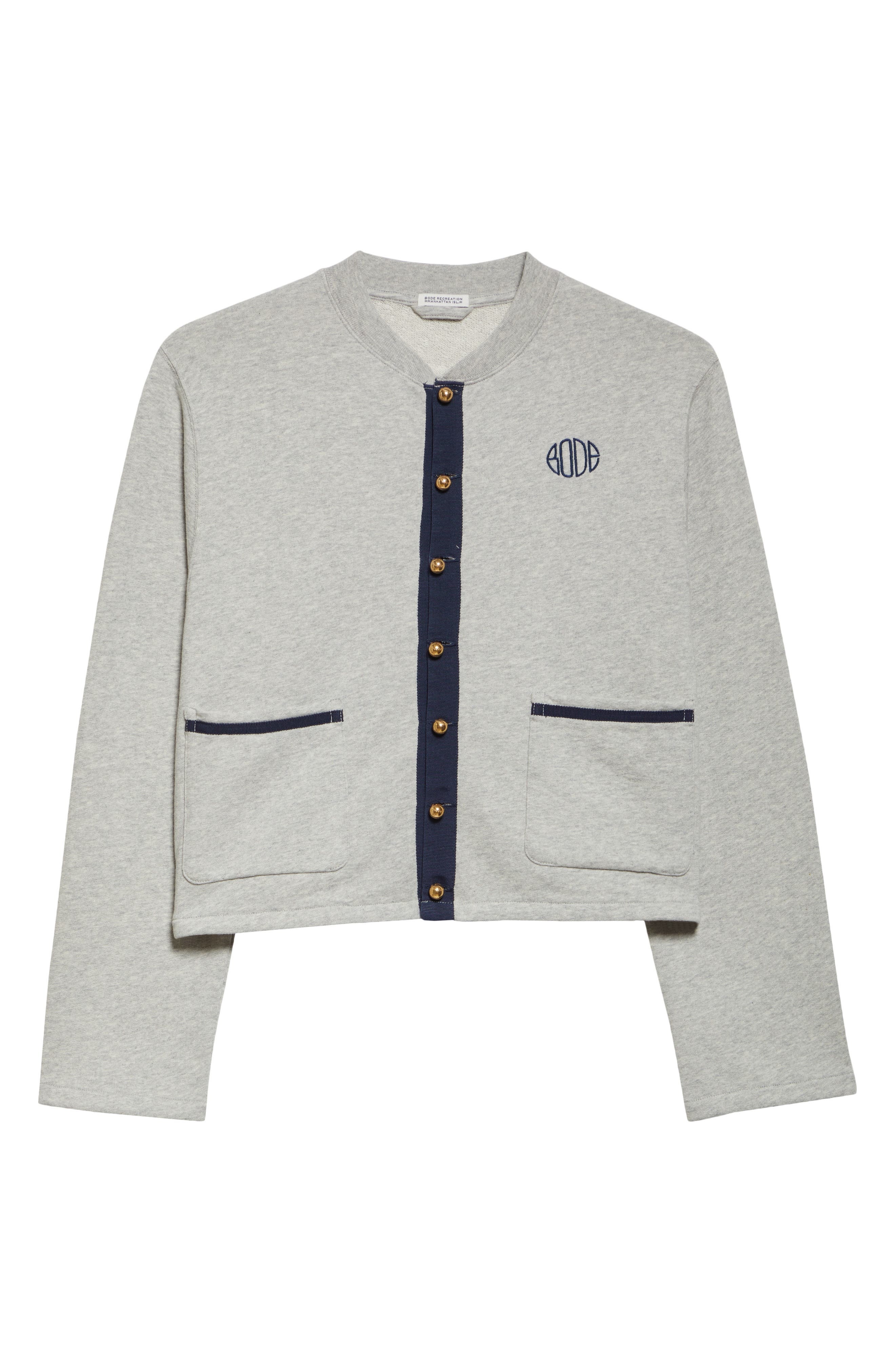 Bode Heathered Cardigan in Grey at Nordstrom - 6