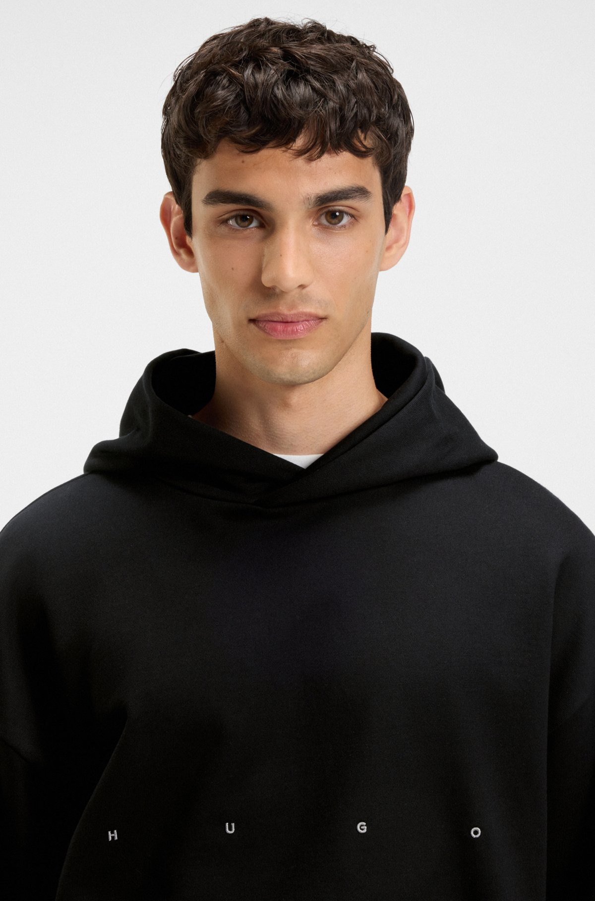 HUGO X APOH OVERSIZED HOODIE IN COTTON TERRY WITH BALLERINA ARTWORK - 3