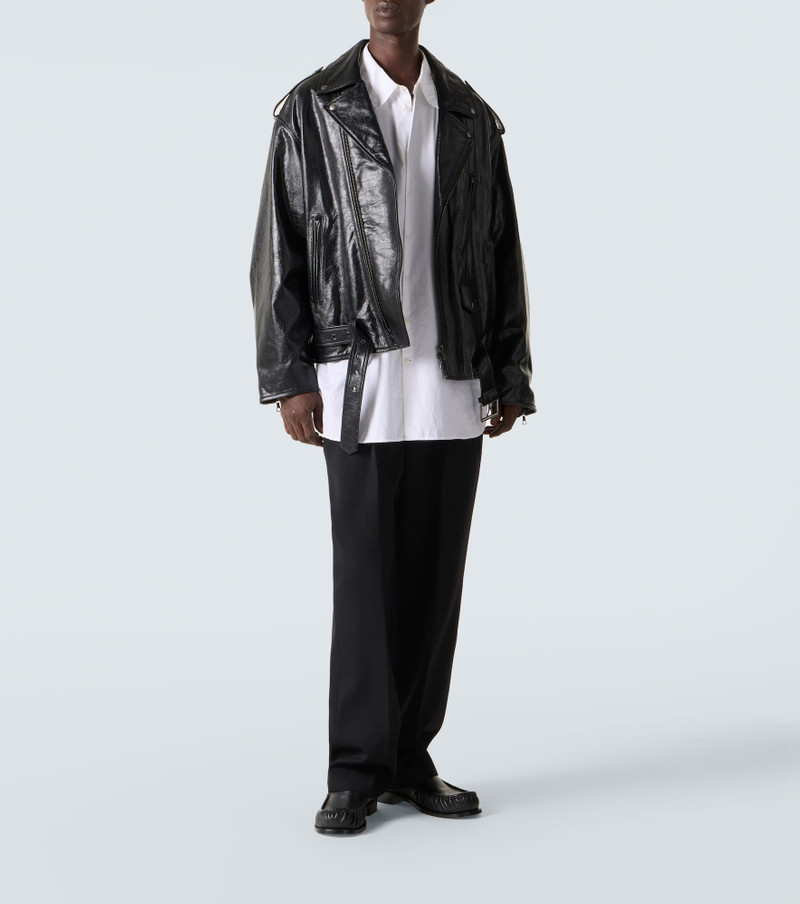 Dries Van Noten Leather biker jacket outlook