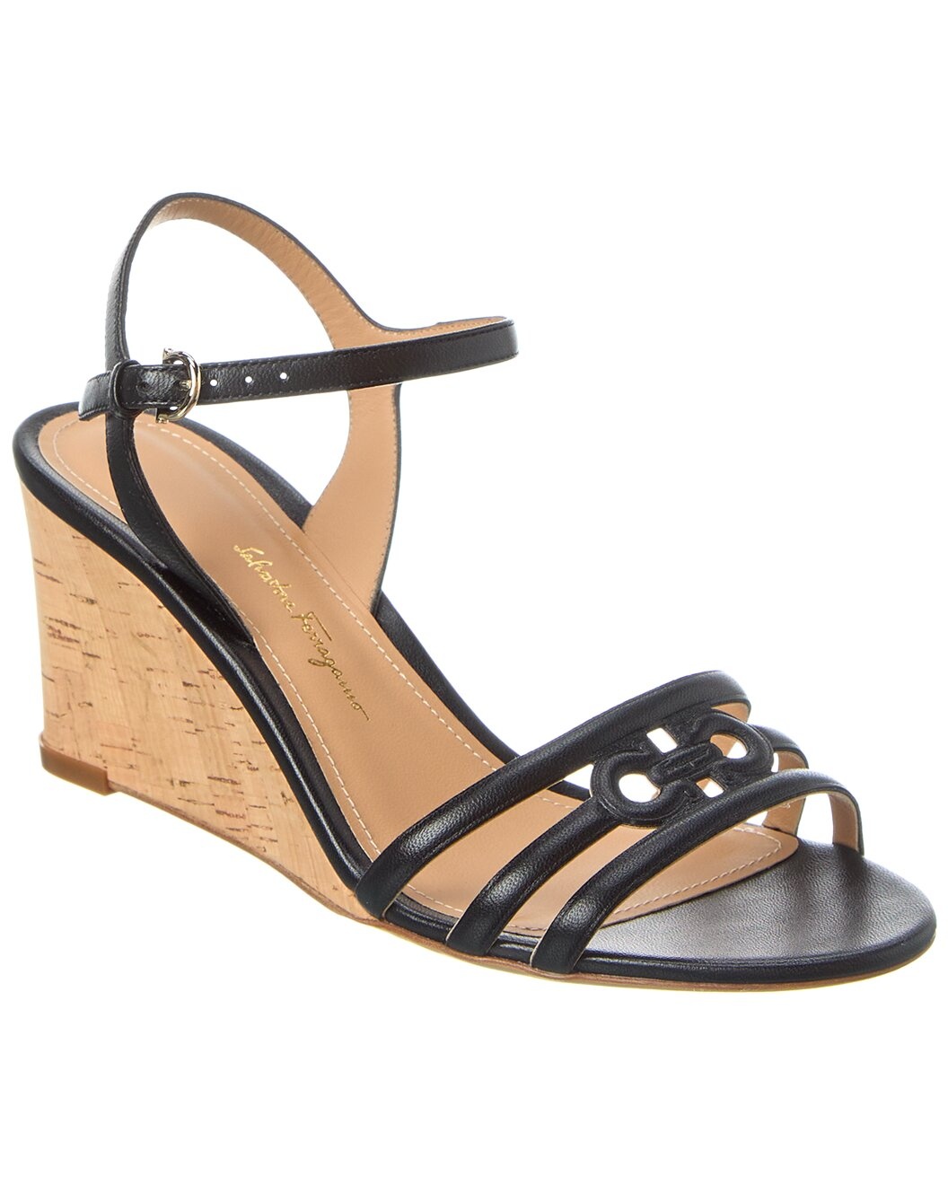 Ferragamo Fieri Leather Wedge Sandal - 1