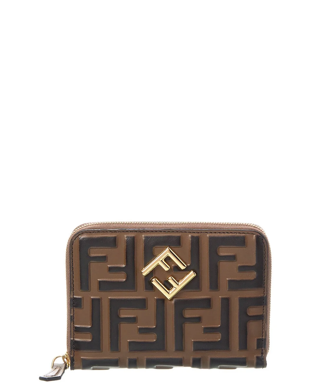 FENDI FF Diamonds Leather Zip Around Medium Wallet - 1