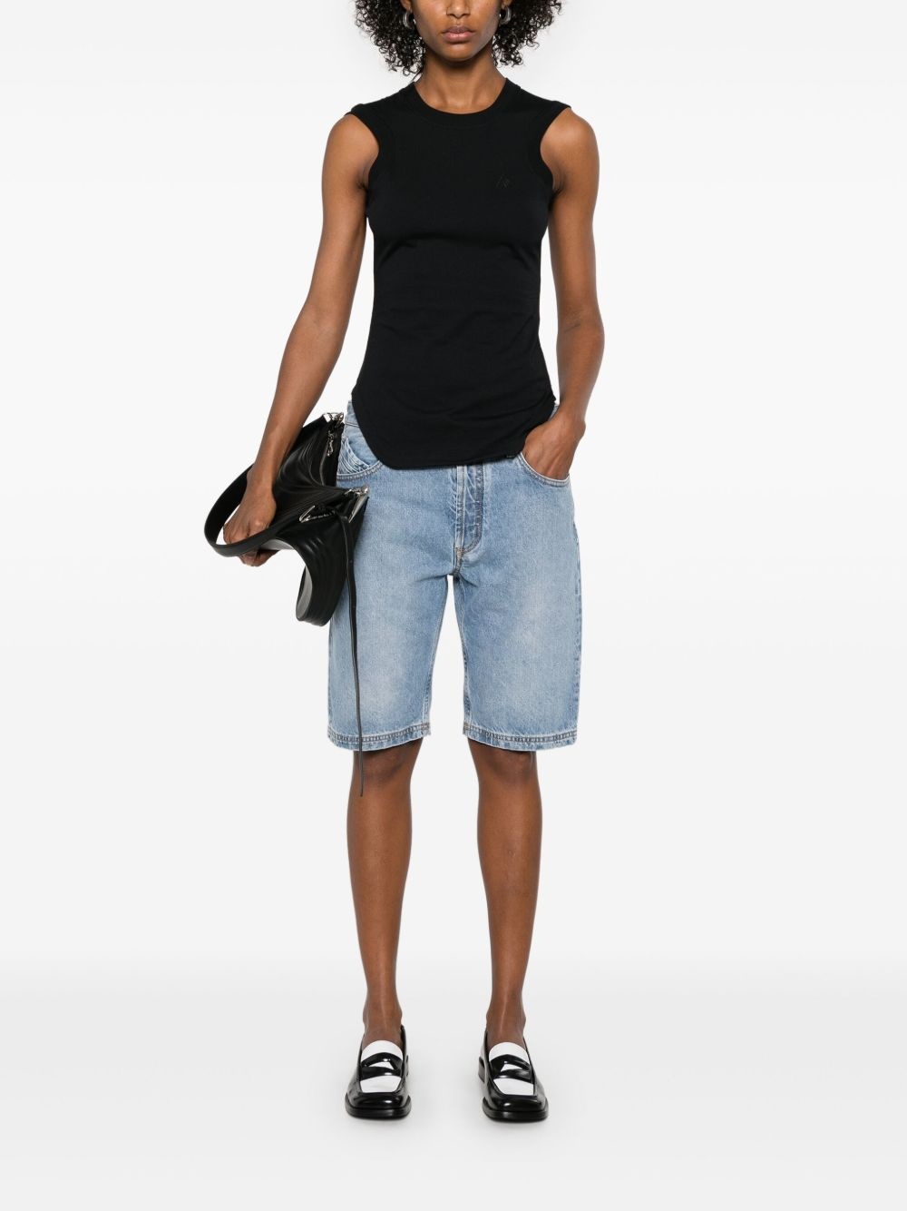denim shorts - 2