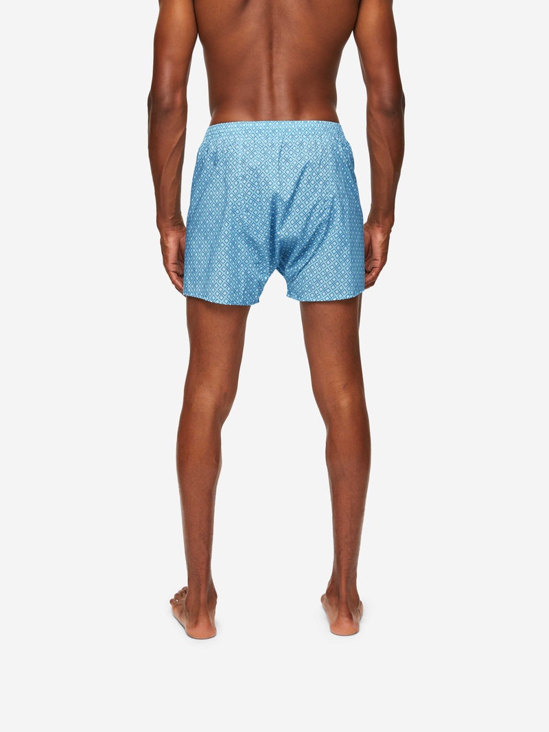 Men's Classic Fit Boxers Ledbury 56 Cotton Batiste Blue - 6