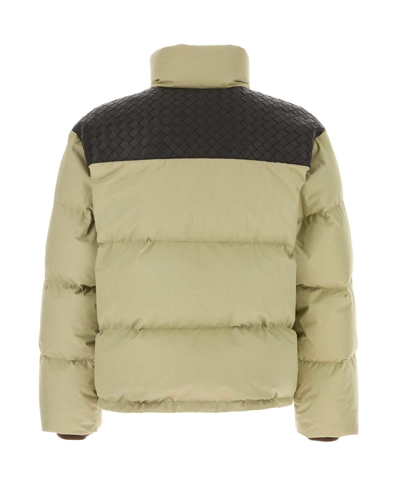 ダウンジャケット BOTTEGA VENETA BEIGE POPLIN DOWN JACKET Bottega Veneta Beige Poplin Down Jacket | italist | REVERSIBLE