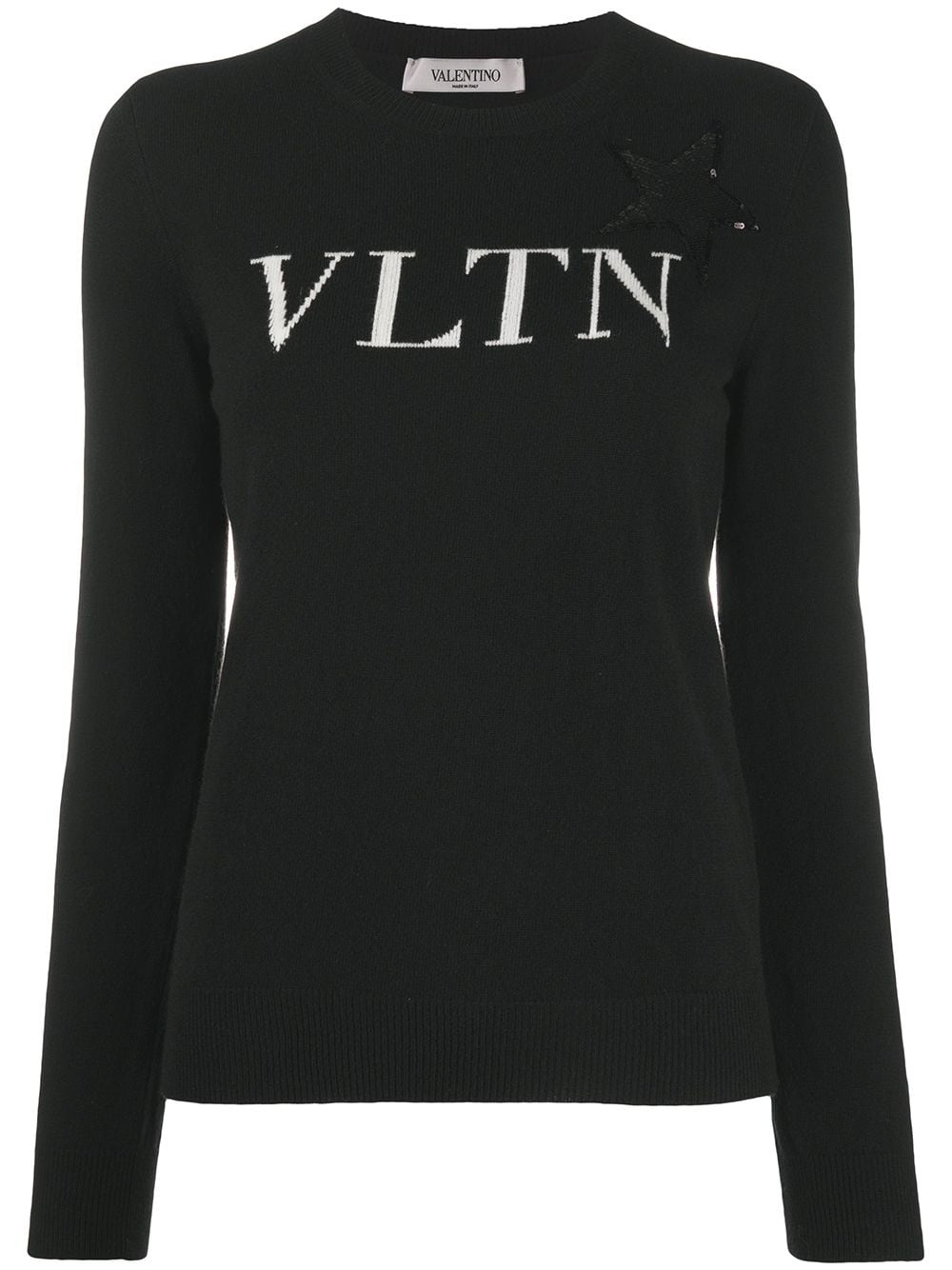 VLTN star-patch knitted jumper - 1