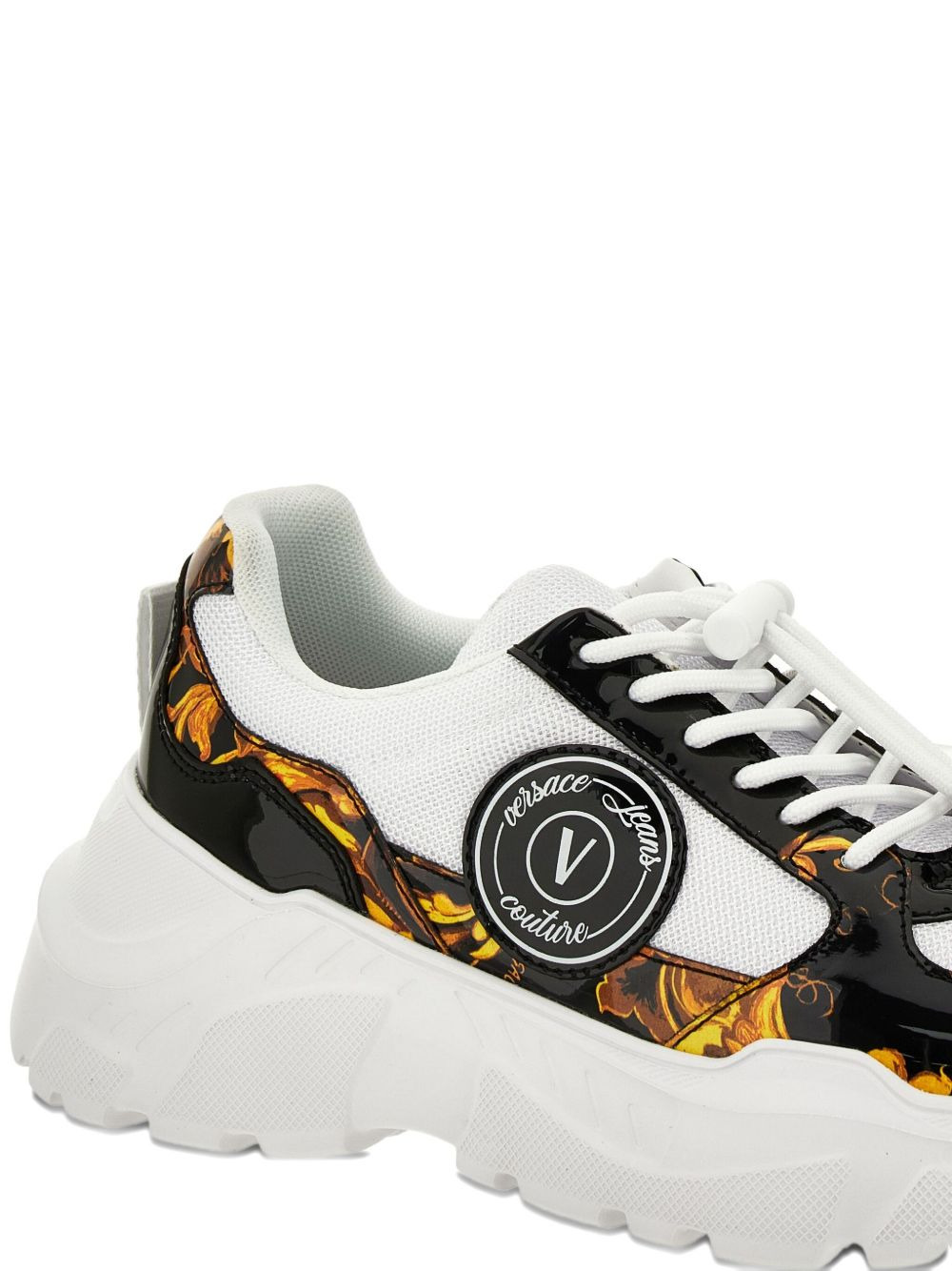 Barocco-print platform sneakers - 4