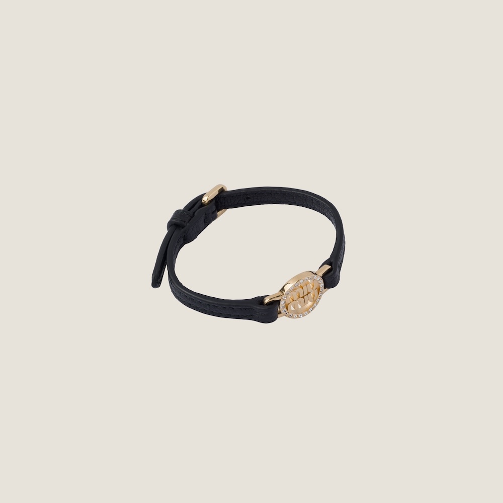 Madras leather bracelet - 2