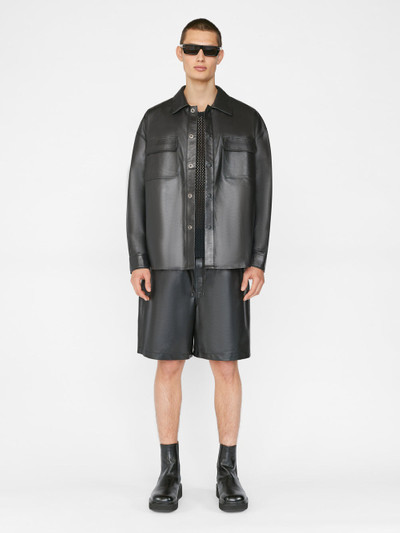 FRAME Leather Short in Noir outlook