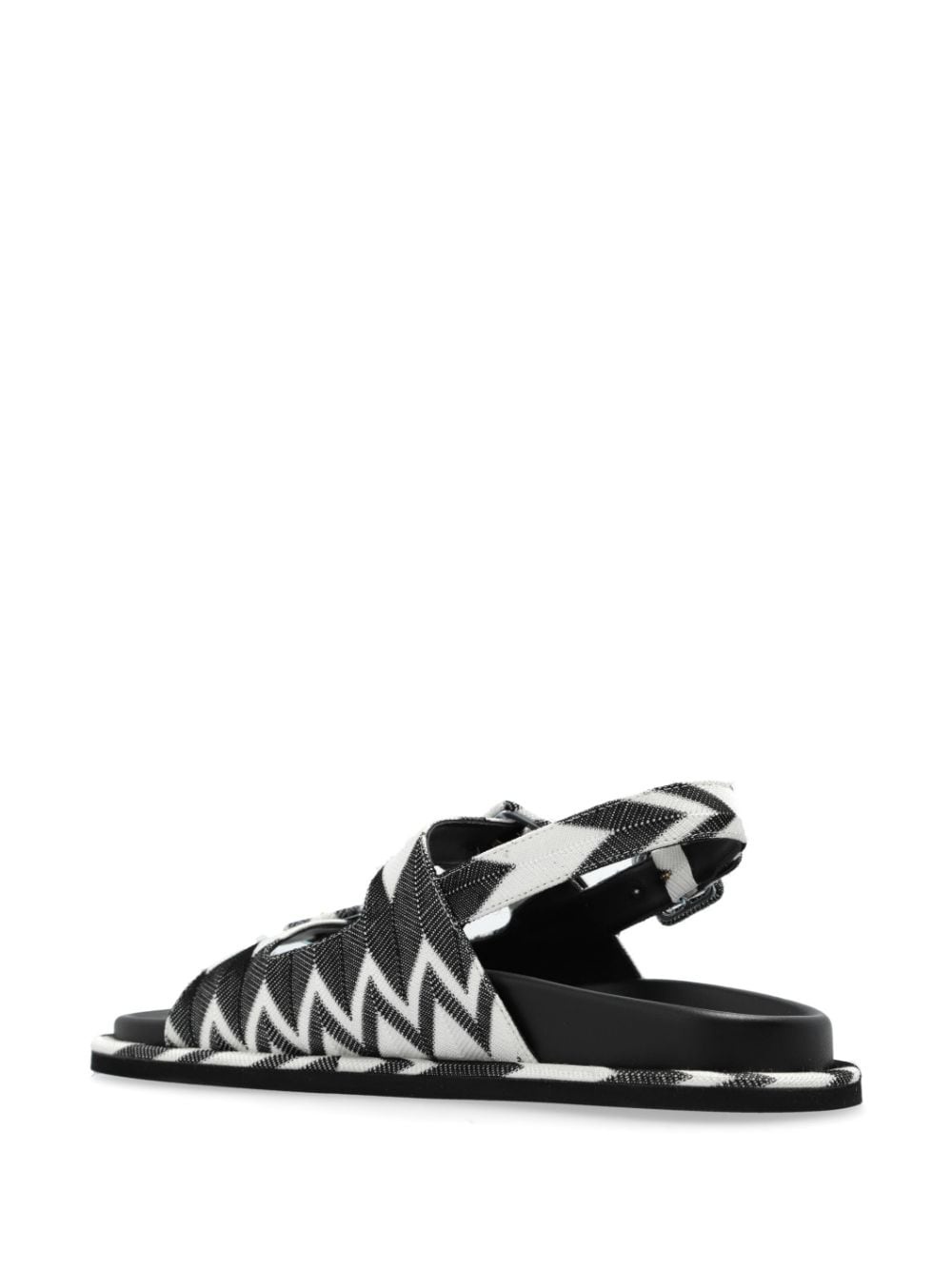 zigzag-knit buckled sandals - 3