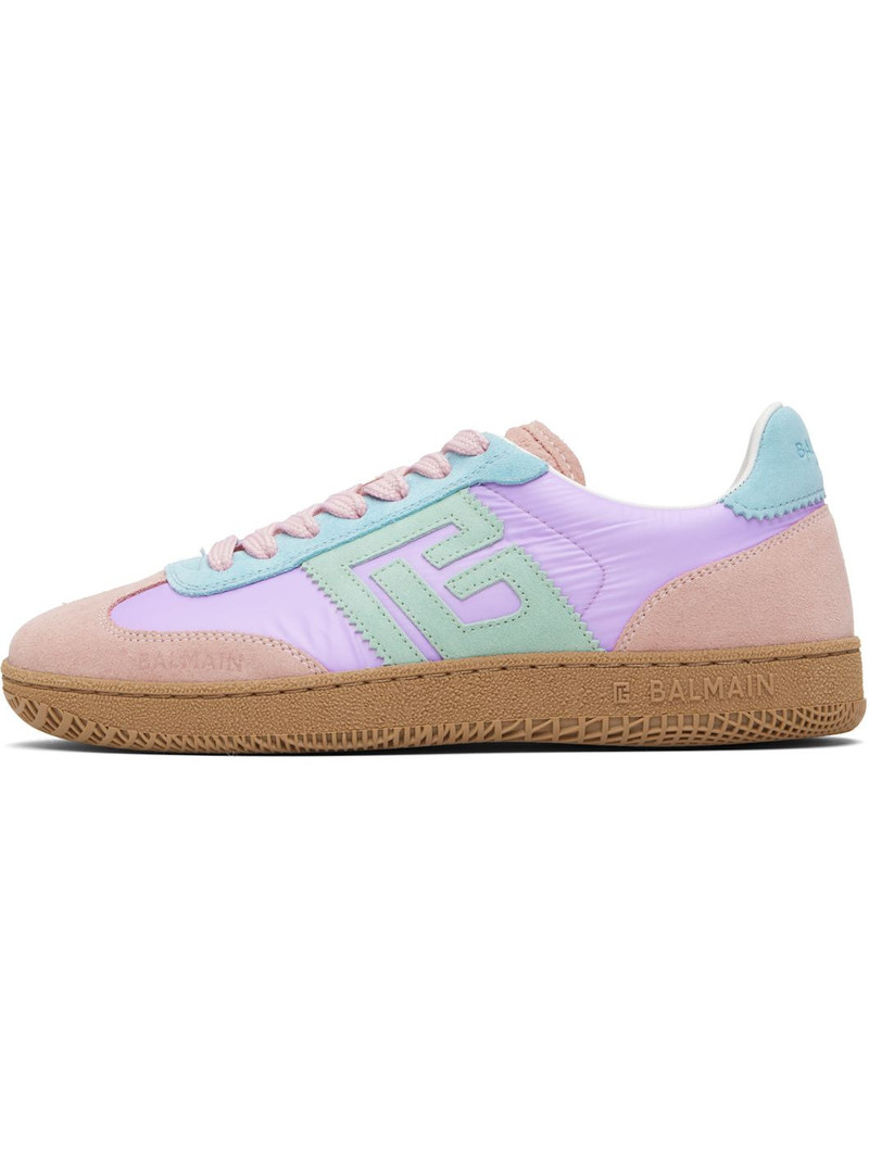 Balmain Multicolor Swan Suede & Nylon Sneakers outlook