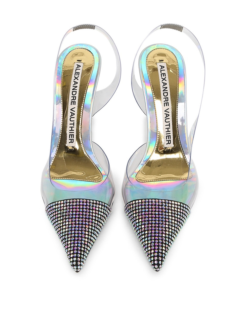 Embellished Vinyl 105 MM Slingback Pump Transparent 4