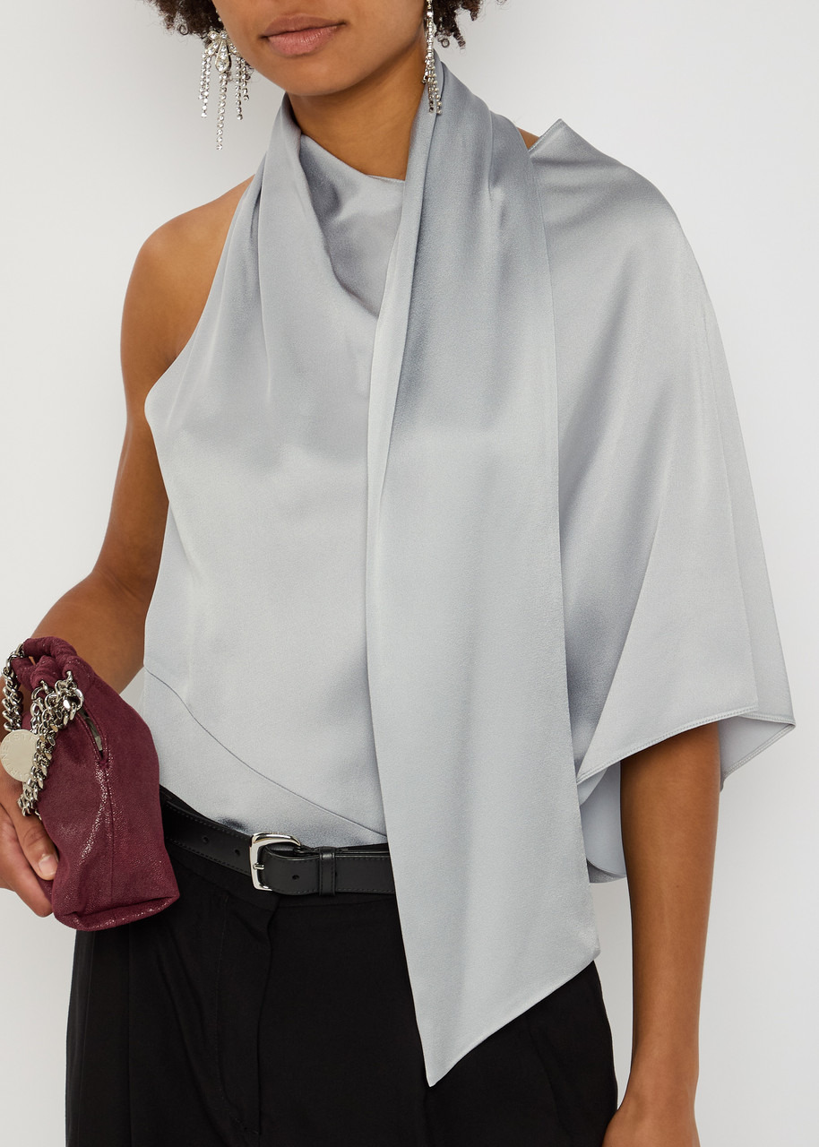 Stella Mccartney Asymmetric Satin top - 5