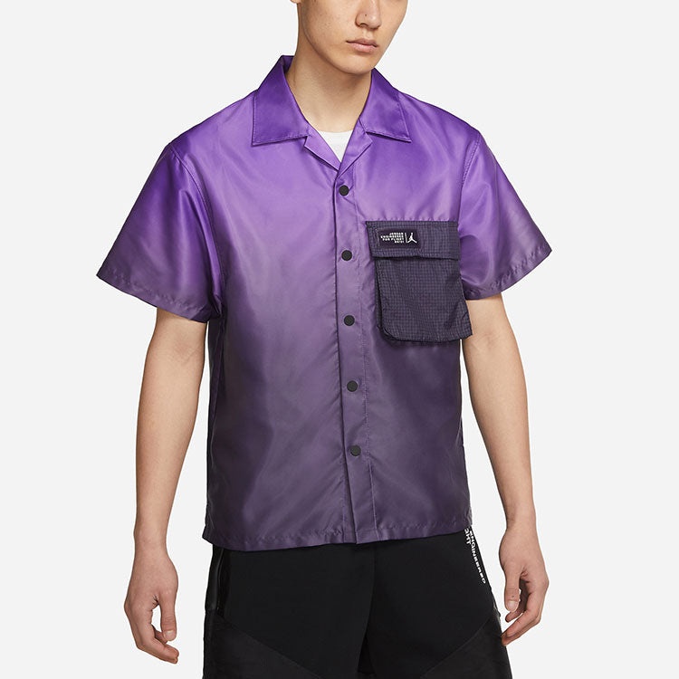 Air Jordan 23 Engineered Gradient Big Pocket Breathable Short Sleeve Shirt Purple CZ4821-578 - 5
