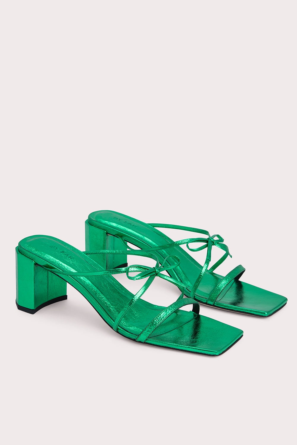 June Clover Green Metallic Leather - 2