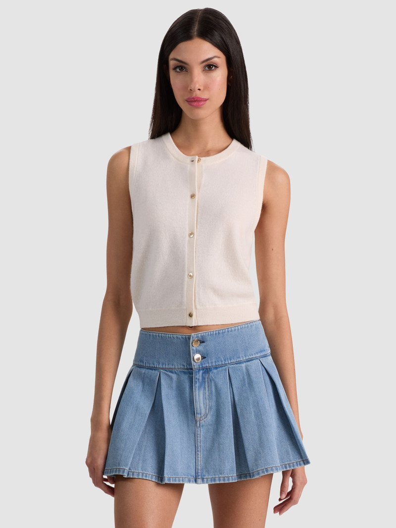 LOLY BUTTON FRONT CASHMERE VEST 2