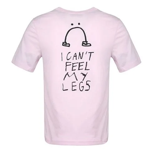 Nike DRY TEE DFC LEGS Athleisure 캐주얼 스포츠 Breathable 짧은 소매 분홍색 빨간 분홍색 AO0624-663 - 1
